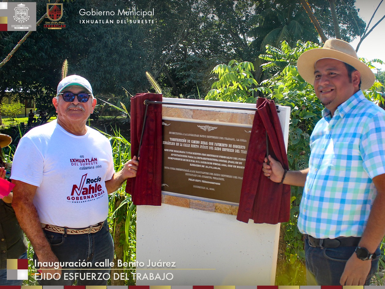 Alcalde Inaugura Obra En Beneficio De La Zona Rural Ejido Esfuerzo Del