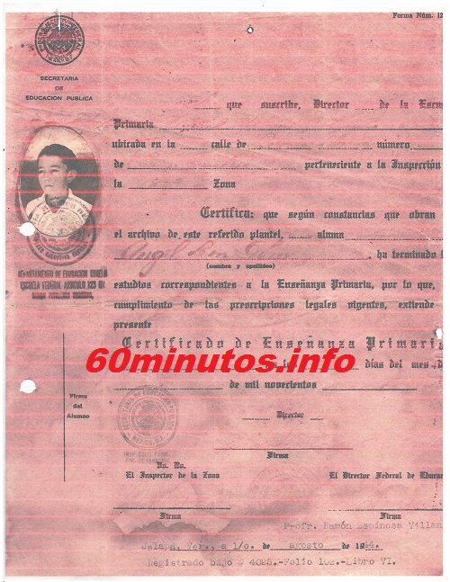 subirCertificado de Primaria Octaviano Angel Leon Gòmez