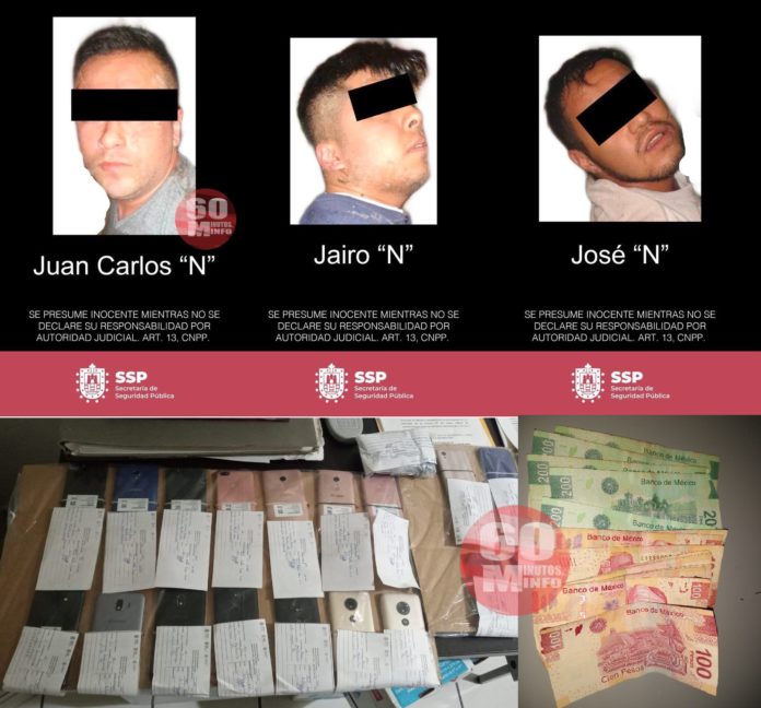 Fuerza Civil detiene a tres presuntos asaltantes, en Xico