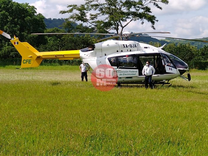 Aterriza de emergencia en Espinal, un helicóptero de CFE