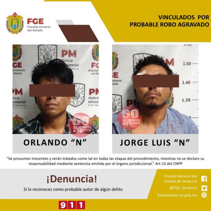 Vinculan a proceso a dos personas por robo agravado