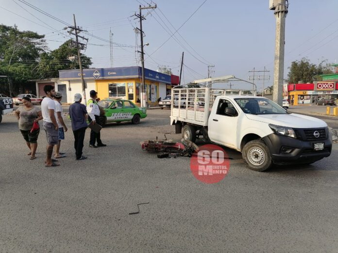 Fuerte accidente en el bulevar de Las Choapas