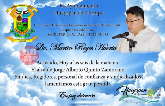 Trasciende el deceso del secretario del Ayuntamiento de Hueyapan, Martín Reyes Huerta2