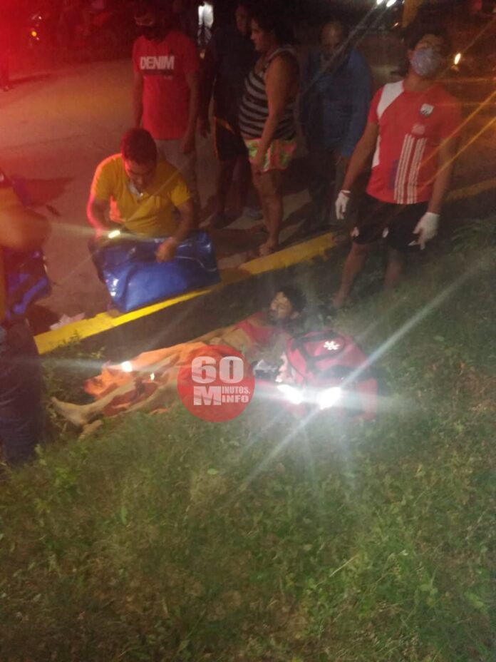 Motociclista atropella a peatón en Villa Allende2