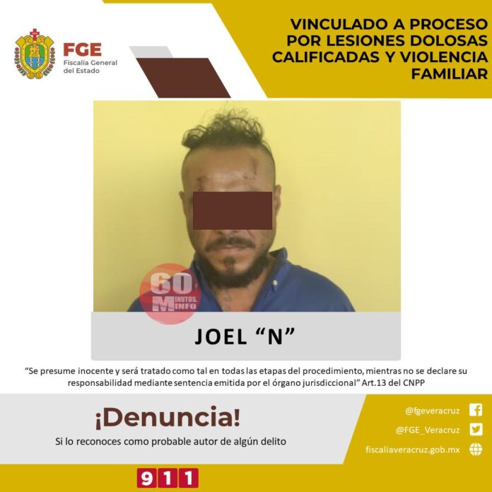 Por lesiones dolosas y violencia familiar lo vincula Juez a proceso