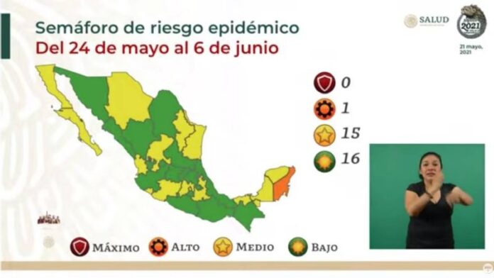 Así quedó el semáforo del 24 de mayo al 6 de junio la mitad del país se pinta de verde