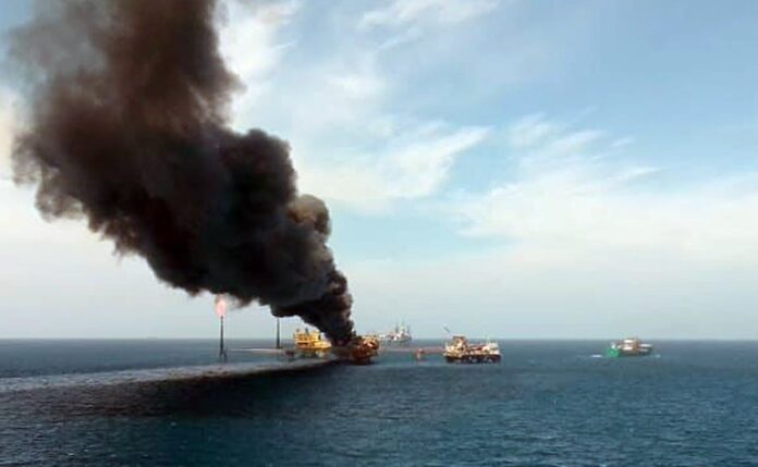 Informa PEMEX sobre el incendio en el Centro de Proceso Ku-A del activo de Producción Ku-Maloob-Zaap