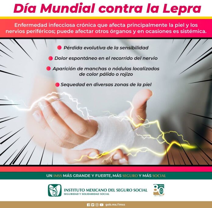 IMSS celebra día mundial contra la lepra.