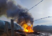 Continúa activo incendio en el pozo petrolero Krem-1; pobladores siguen observando llamas a más de tres meses del siniestro