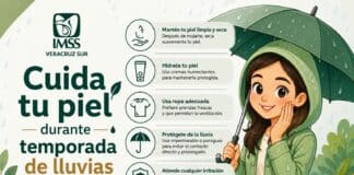 🌧️ Recomienda IMSS Veracruz Sur cuidar la piel durante temporada de lluvias