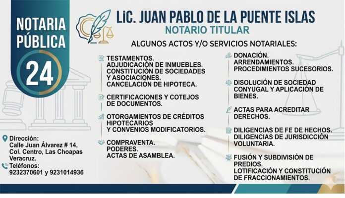 NOTARIA 24 DE LAS CHOAPAS